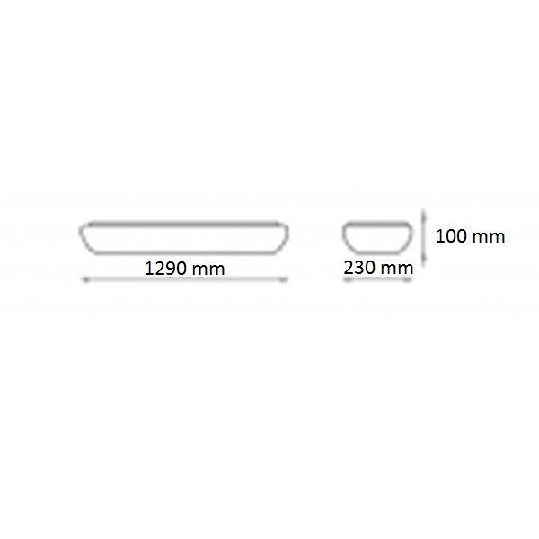 Plafonnier rectangulaire MERINA 2x28/54 watt