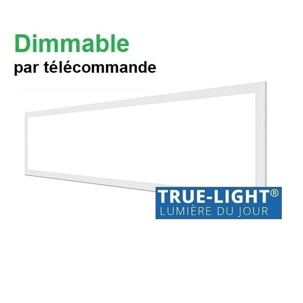 Panneau LED 120x30 TRUE-LIGHT dimmable avec télécommande