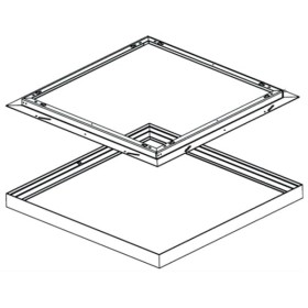 Cadre saillie 3D design LUXFLAIR 60x60cm