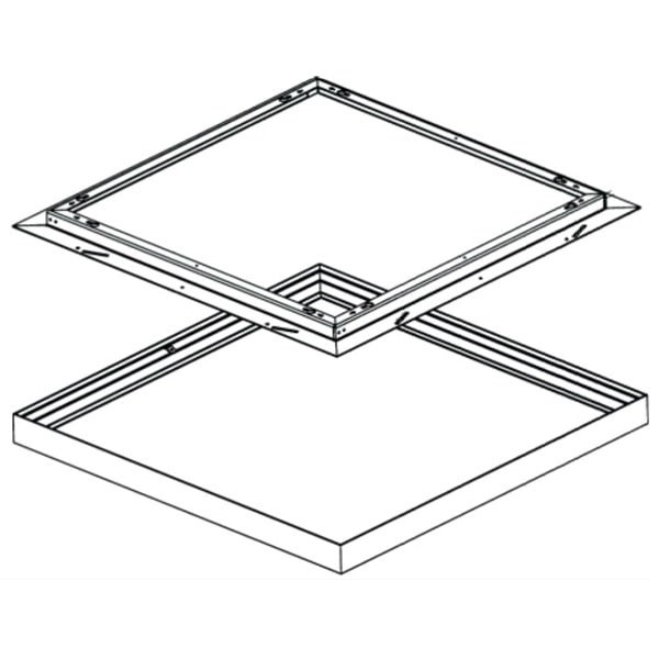 Cadre saillie 3D design LUXFLAIR 60x60cm