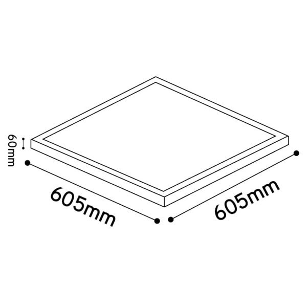 Cadre saillie 3D design LUXFLAIR 60x60cm