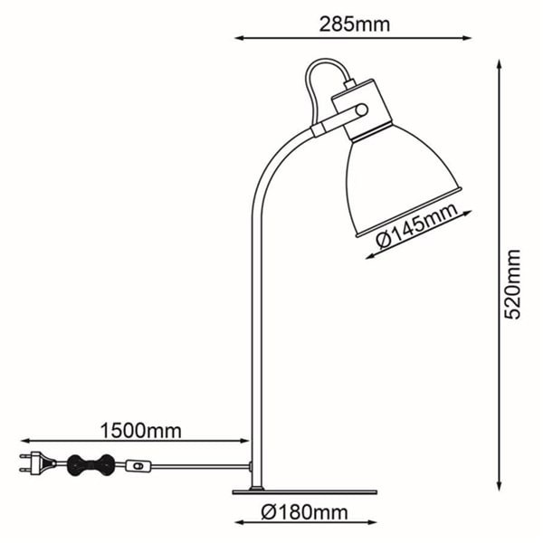 Lampe de bureau ERENA rose