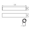 Suspension ALIN Prismatique pour tube LED T8 59cm