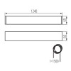 Suspension ALIN Prismatique pour tube LED T8 120cm