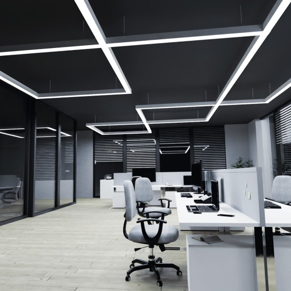 Plafonnier ALIN Prismatique pour tube LED T8 150cm