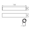 Suspension ALIN Prismatique pour tube LED T8 150cm